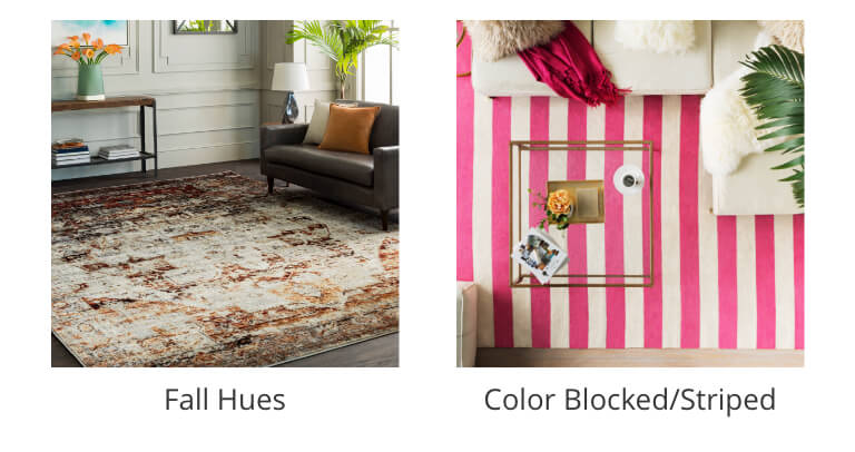 Rugs Ashley Furniture Home Fall Hues Rugs Color Blocked Striped
