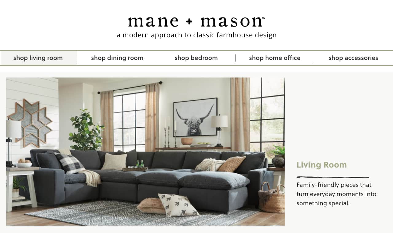 Mane Mason Modern Farmhouse Living Room Ashley Furniture Home Mane Mason Modern Farmhouse Living Room Furniture