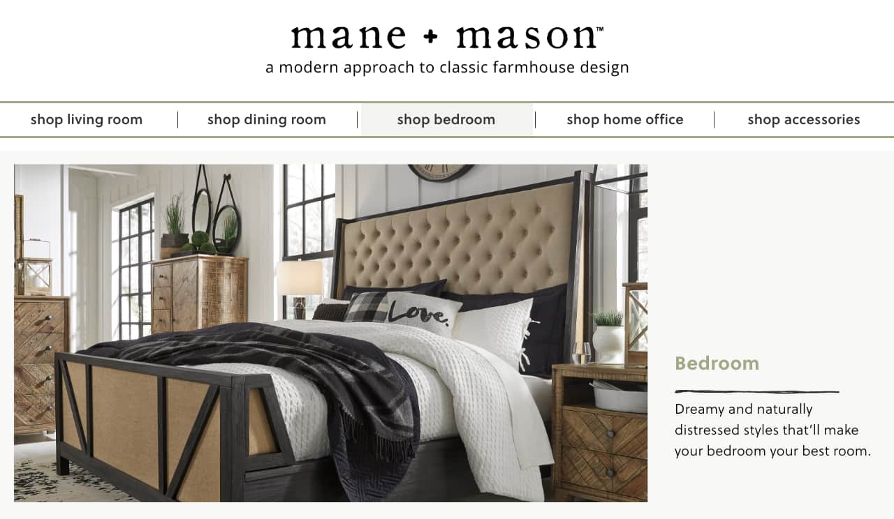 Mane mason modern farmhouse bedroom furniture