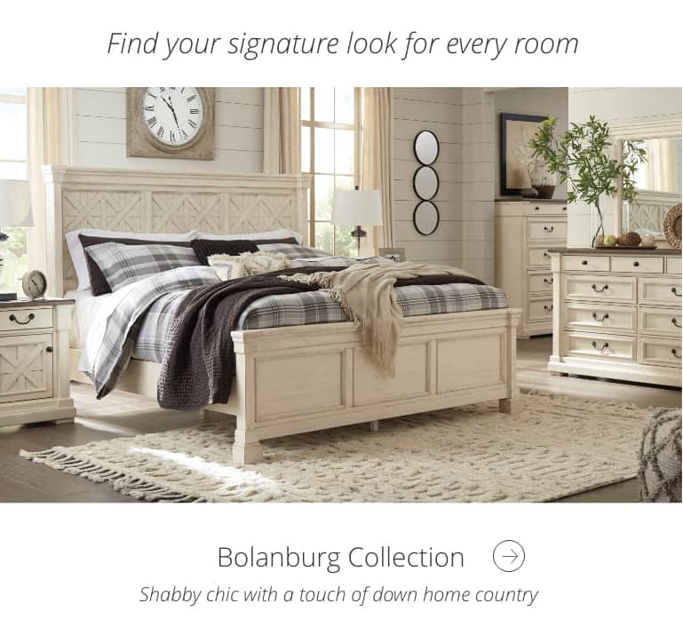 Shop Ashley Furniture Bolanburg Louvered Bedroom Set In White B647