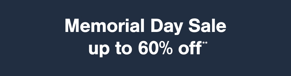 Memorial Day Sale up to 60% off