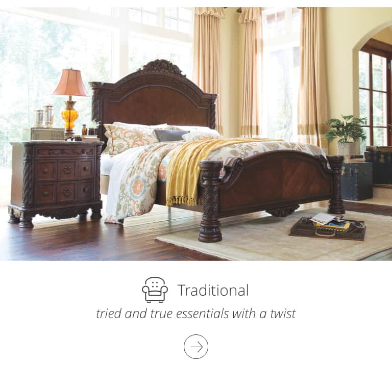 By Style Home Furnishings Decor Ashley Furniture Traditional