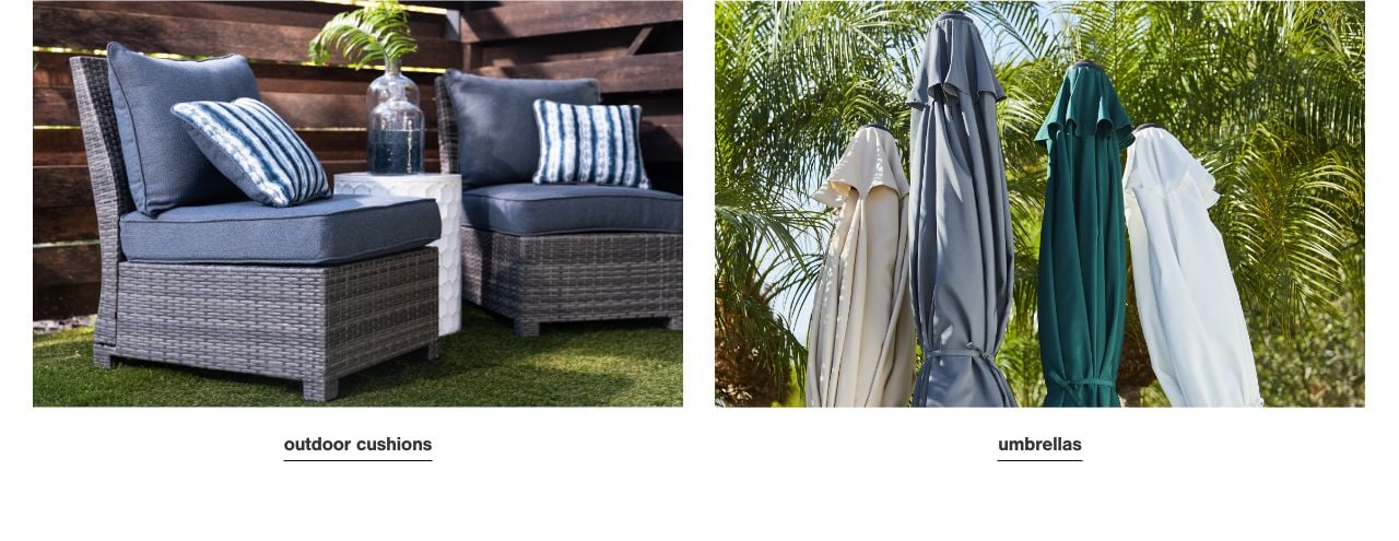 Outdoor Cushions, Outdoor Umbrellas