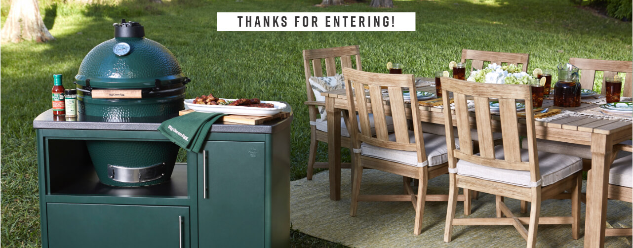 Patio Perfection With Big Green Egg Thank You Ashley