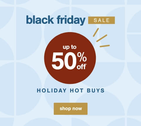 Unbelievable Black Friday Discounts in Every Room + Up to 50% Off* Holiday Hot Buys!