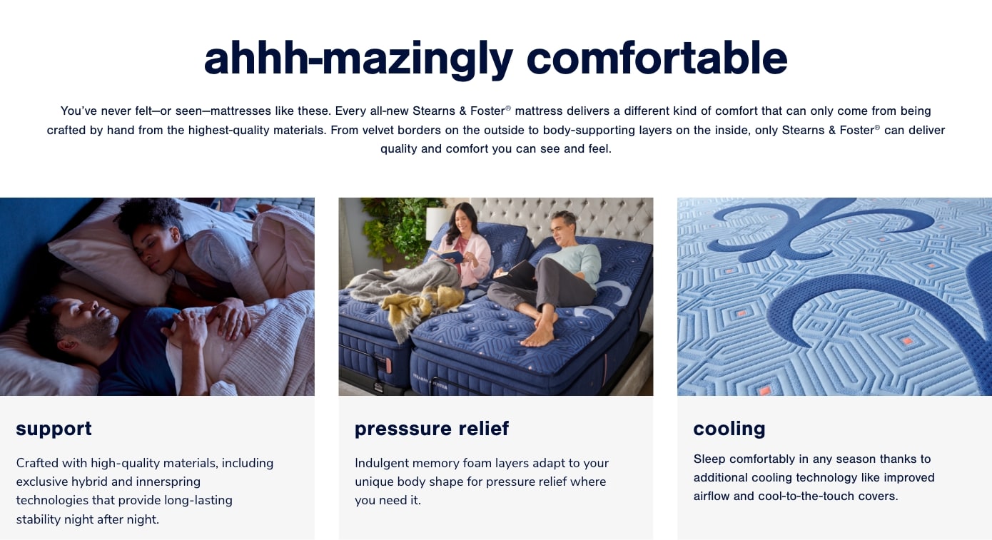 Stearns and Foster Mattresses Ashley