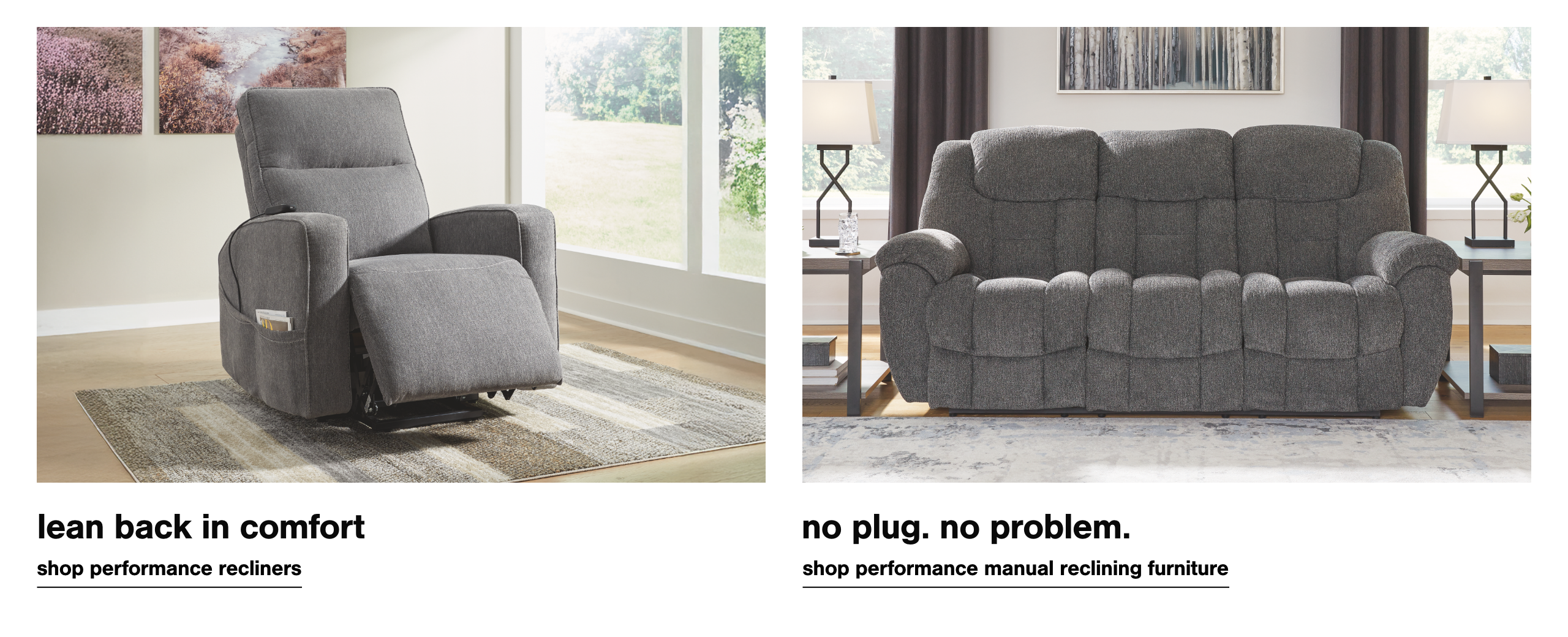 Performance Fabric Recliners