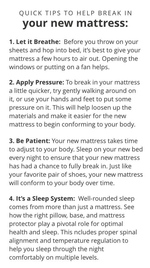 Mattress Tips to Break In