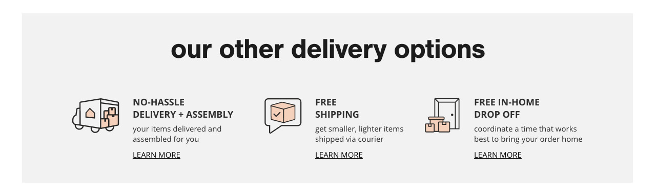 Our Other Delivery Options