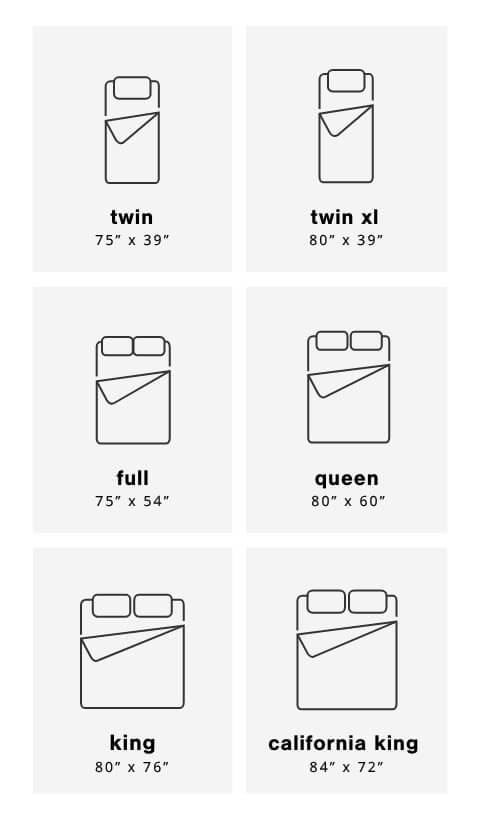 Twin Bedding, Twin XL Bedding, Full Bedding, Queen Bedding, King Bedding, California King Bedding