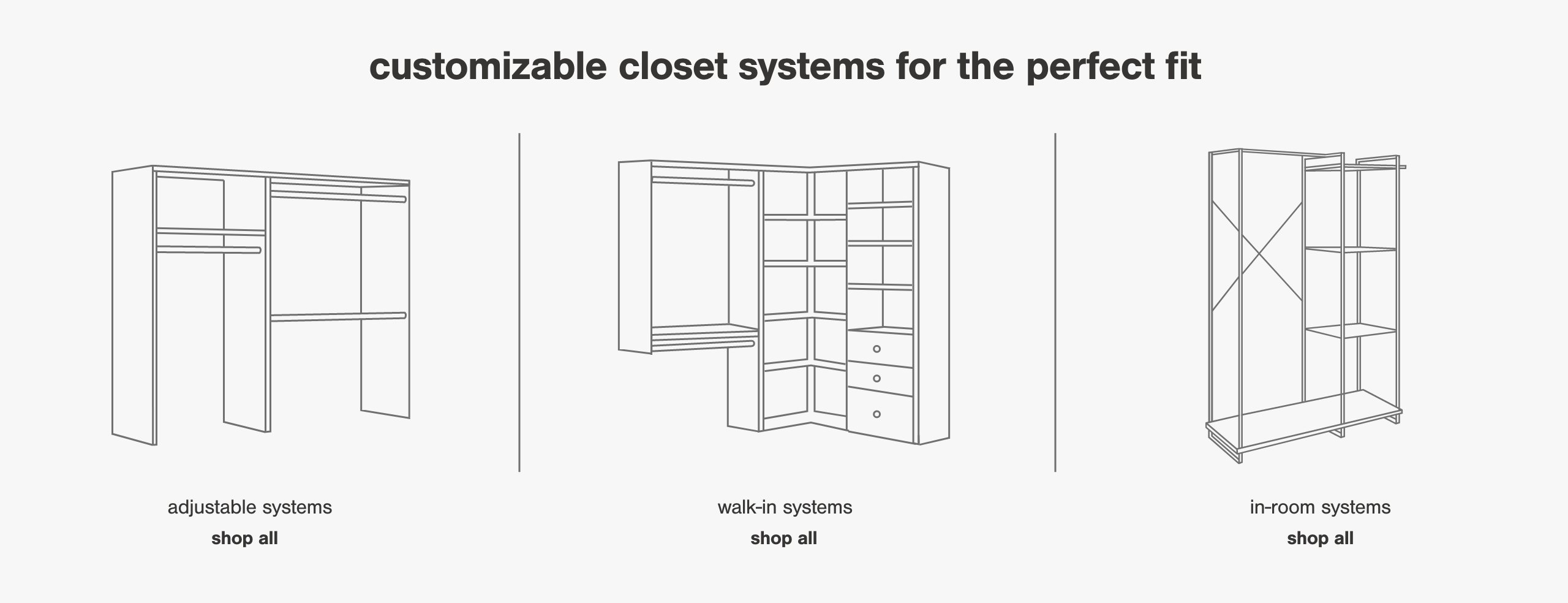 Closet Systems for the perfect fit