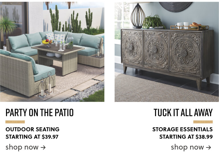 Ashley Furniture Home Decor Outdoor Patio Seating Storage Essentials