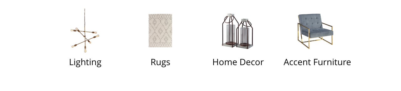Lighting, Rugs, Home Decor, Accent Furniture