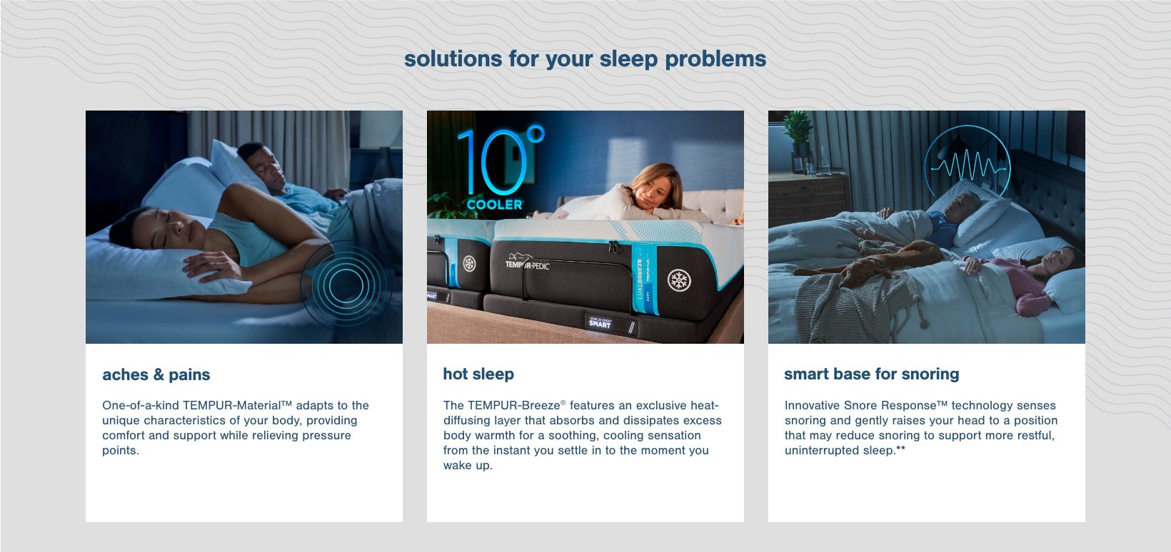 Tempur-Pedic Mattresses solutions for your sleep problems