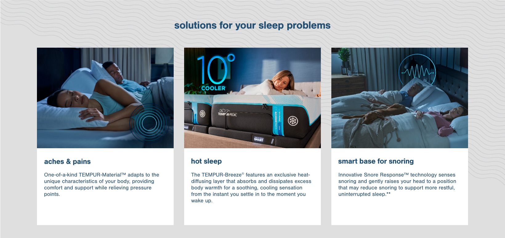 Tempur-Pedic Mattresses solutions for your sleep problems