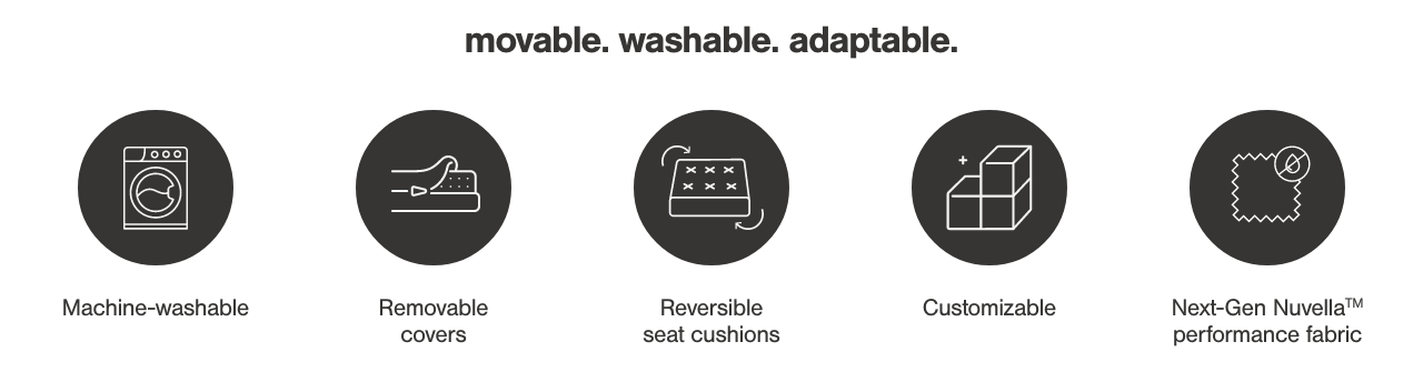 Modmax is Washable, Configurable and Adaptable