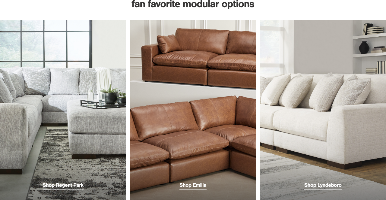 Modular Sofas Regent Park, Emilia and Lyndeboro