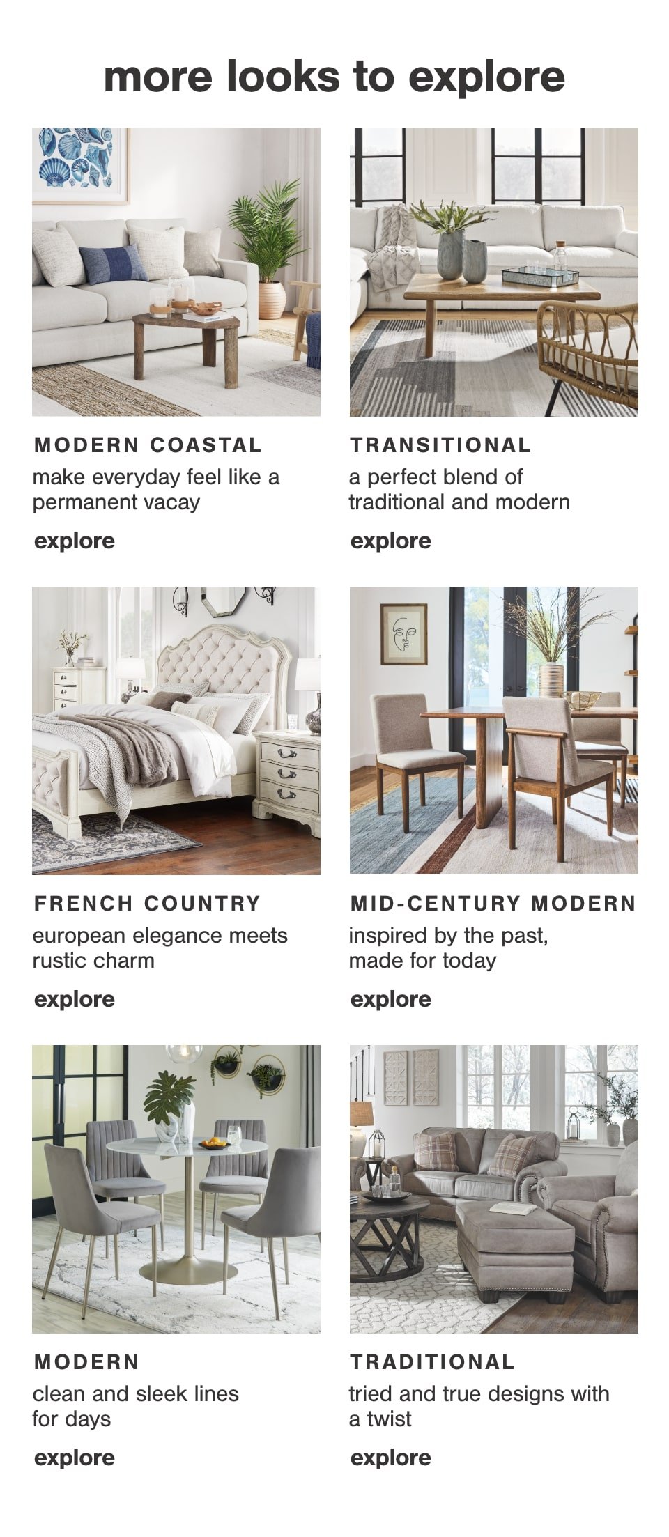 Shop by Style Home Furnishings Decor Ashley
