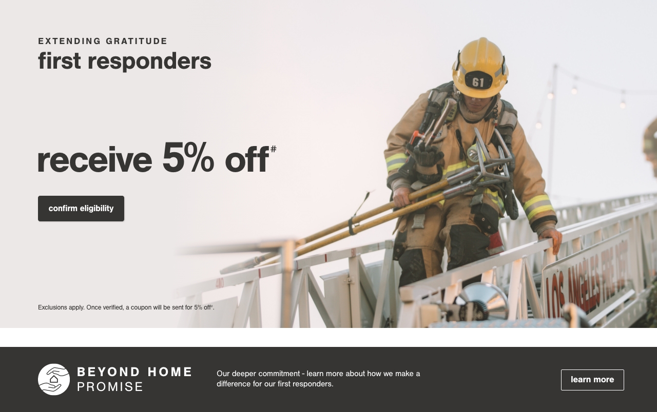 Shop First Responder Discounts Online Ashley