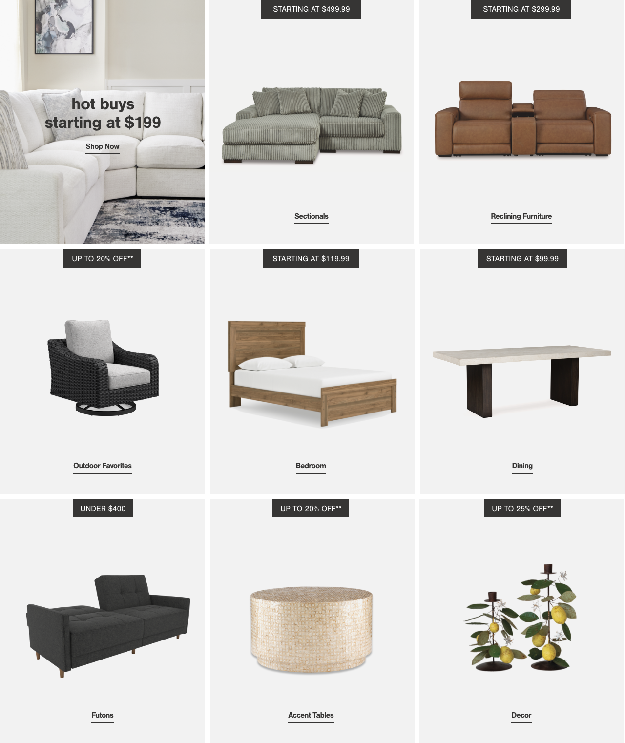 Hot Buys starting at $199