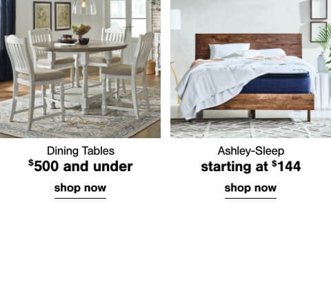 Dining Tables $500 and Under, Ashley Sleep Starting at $144