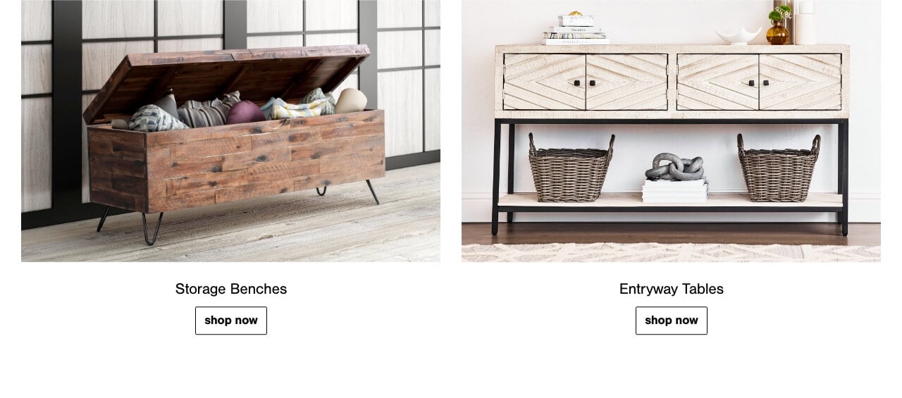 Storage Benches, Entryway Tables