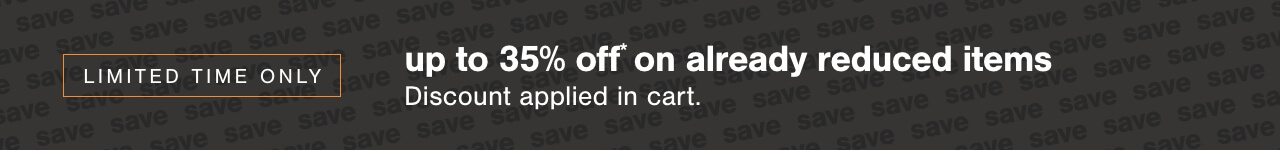 Save an extra 15% on already reduced items