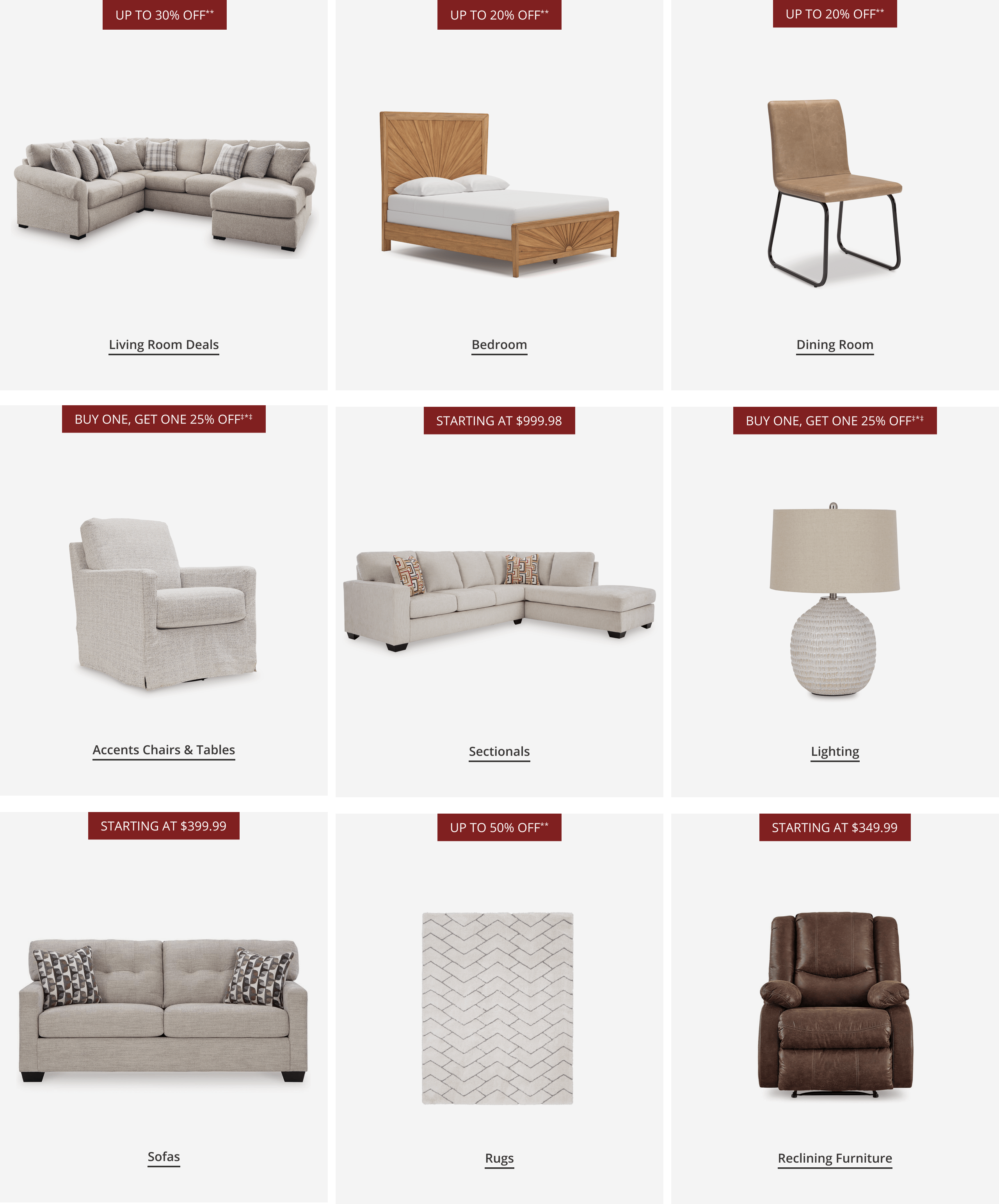 Ashley Memorial Day Furniture Sale