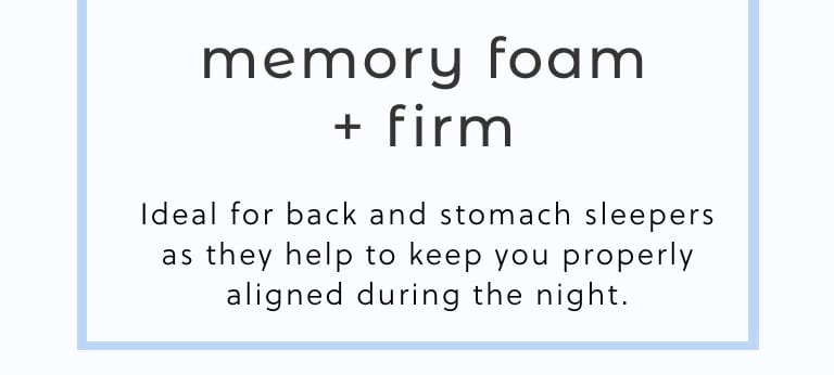 Memory Foam plus Firm Mattresses