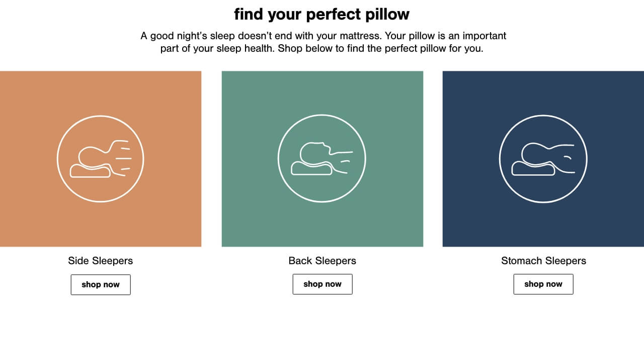 Pillows for Side Sleepers, Pillows for Back Sleepers, Pillows for Stomach Sleepers