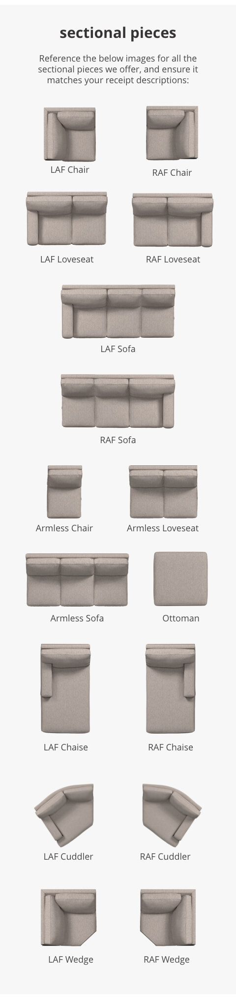 Sectional Pieces