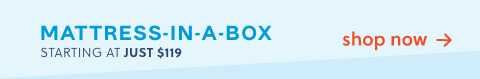 Mattress-in-a-box starting at just $119
