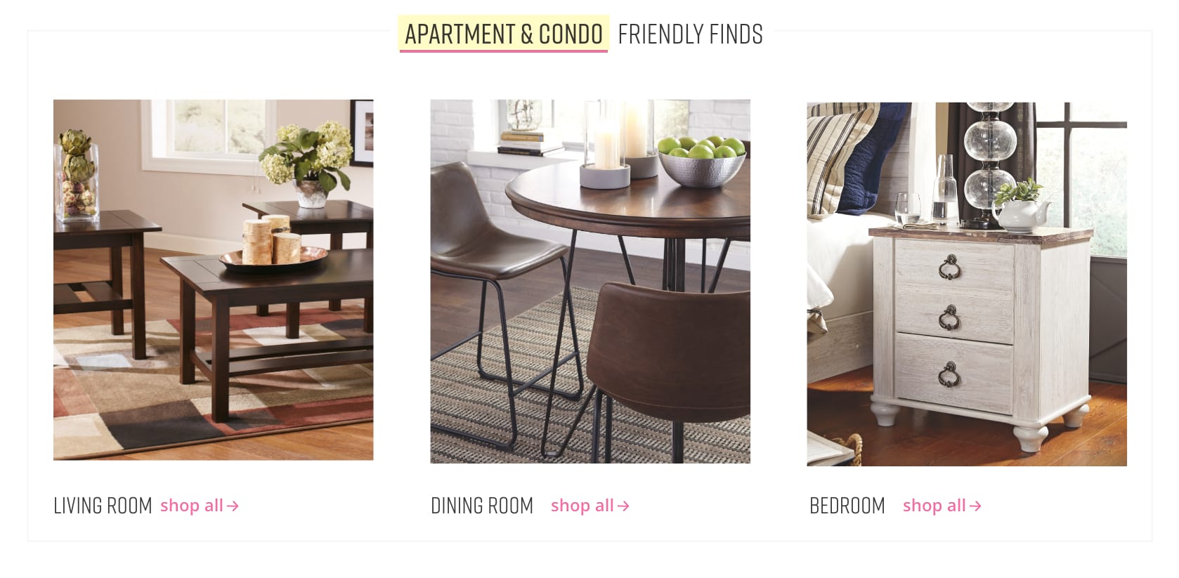 Ashley Furniture Home Decor Small Es Living Room Dining Bedroom Furniture