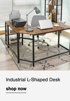 Industrial L-Shaped Computer Desk