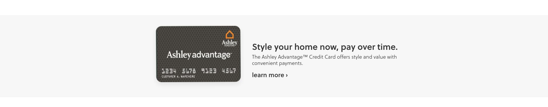 Ashley Furniture Home Decor The Ashley Advantage Credit Card Offers Style And Value With Convenient Payments
