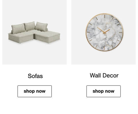 Living Spaces That Work For You- Sofas and WAll Decor 	  